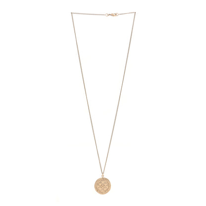 Chanel Quilted CC Pendant Chain Necklace Light Gold 3 of 5