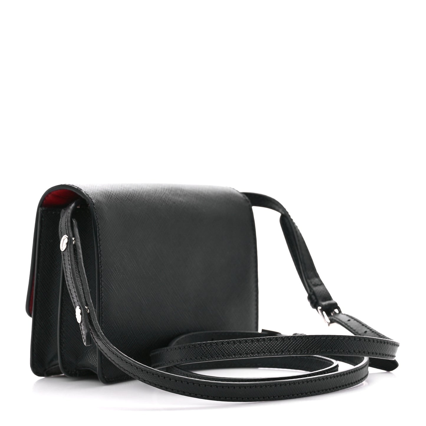 Saffiano Lux Crossbody Bag Black