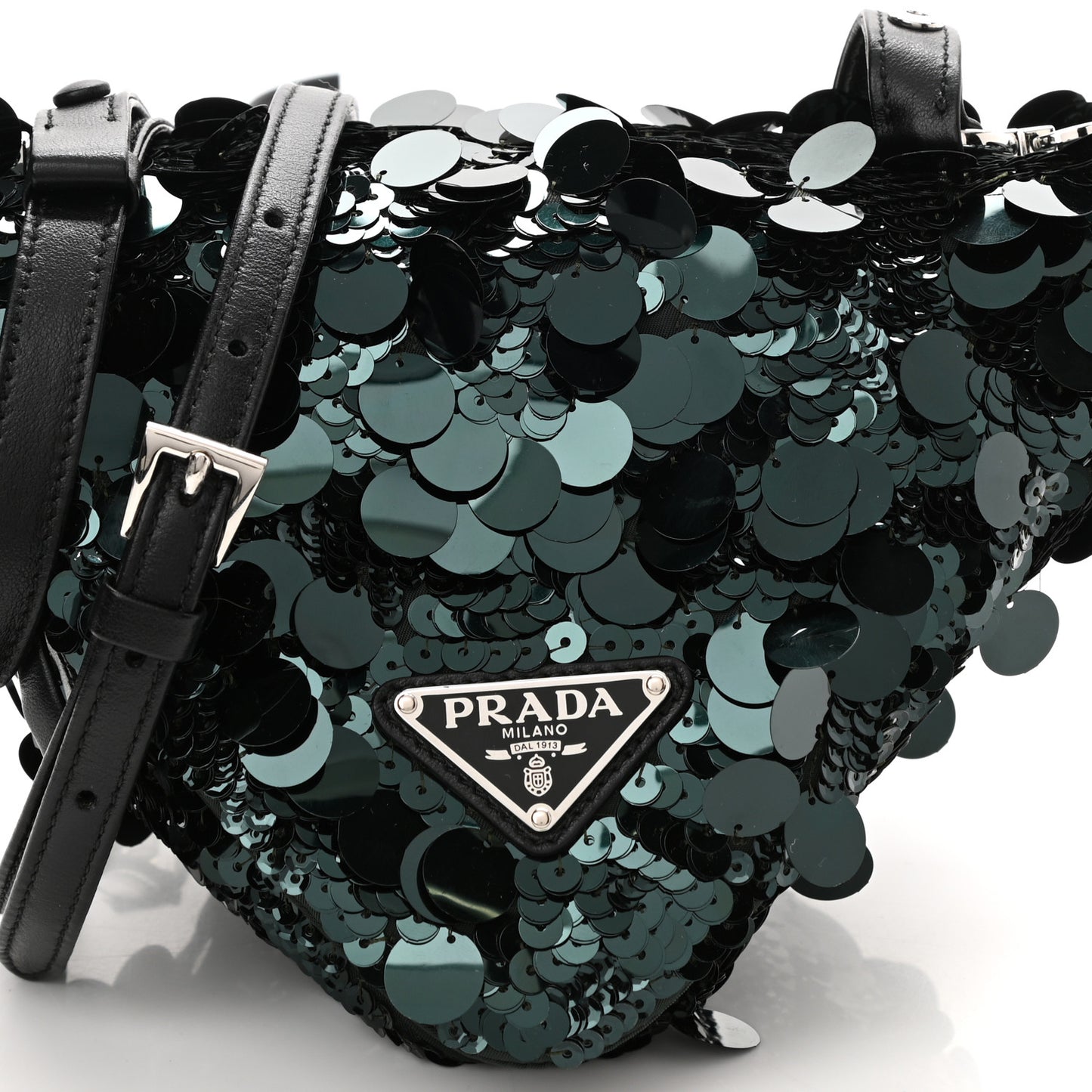 Paillettes Vitello Triangle Crossbody Bottiglia