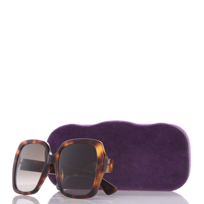 Gucci Acetate Square Frame GG0096S Sunglasses Tortoise 7 of 7