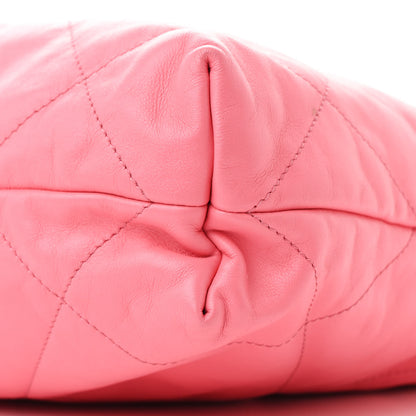 Chanel Shiny Calfskin Quilted Small Chanel 22 Coral Pink 12 of 12