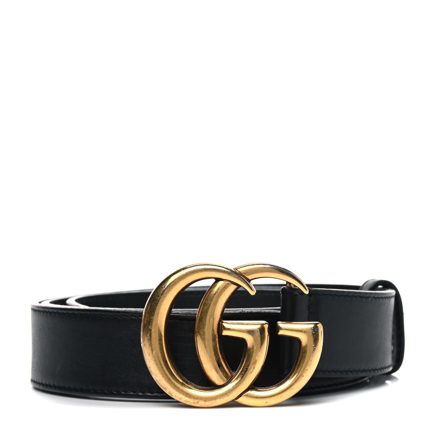 Gucci Calfskin Double G 30mm Belt 90 36 Black 1 of 5