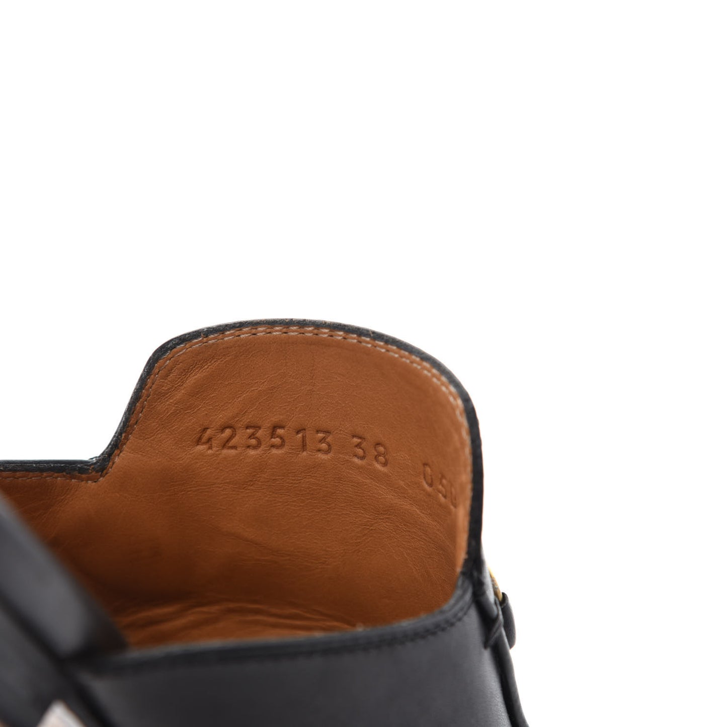 Calfskin Womens Princetown Slippers 38 Black