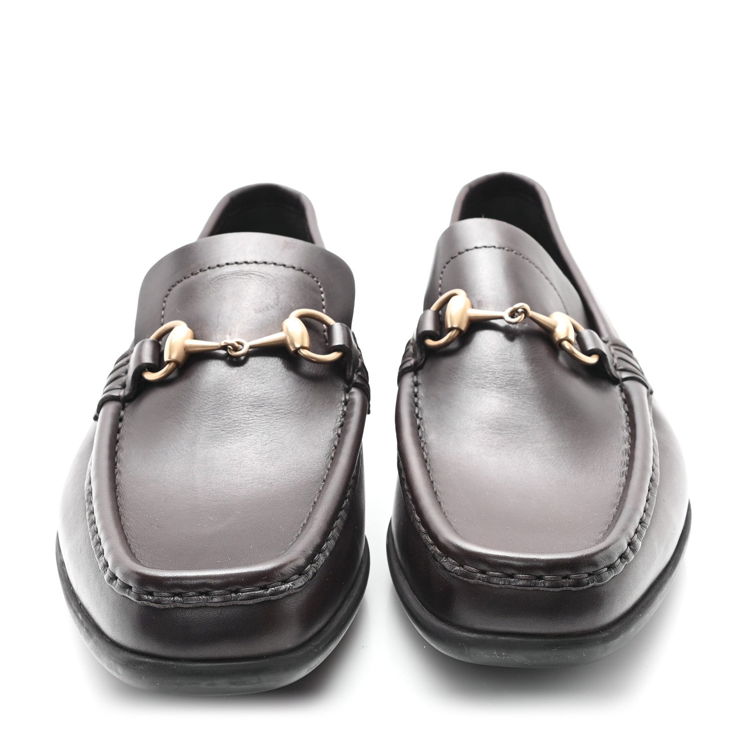 Gucci Calfskin Mens Horsebit Driver Loafers 9 Brown 3 of 9