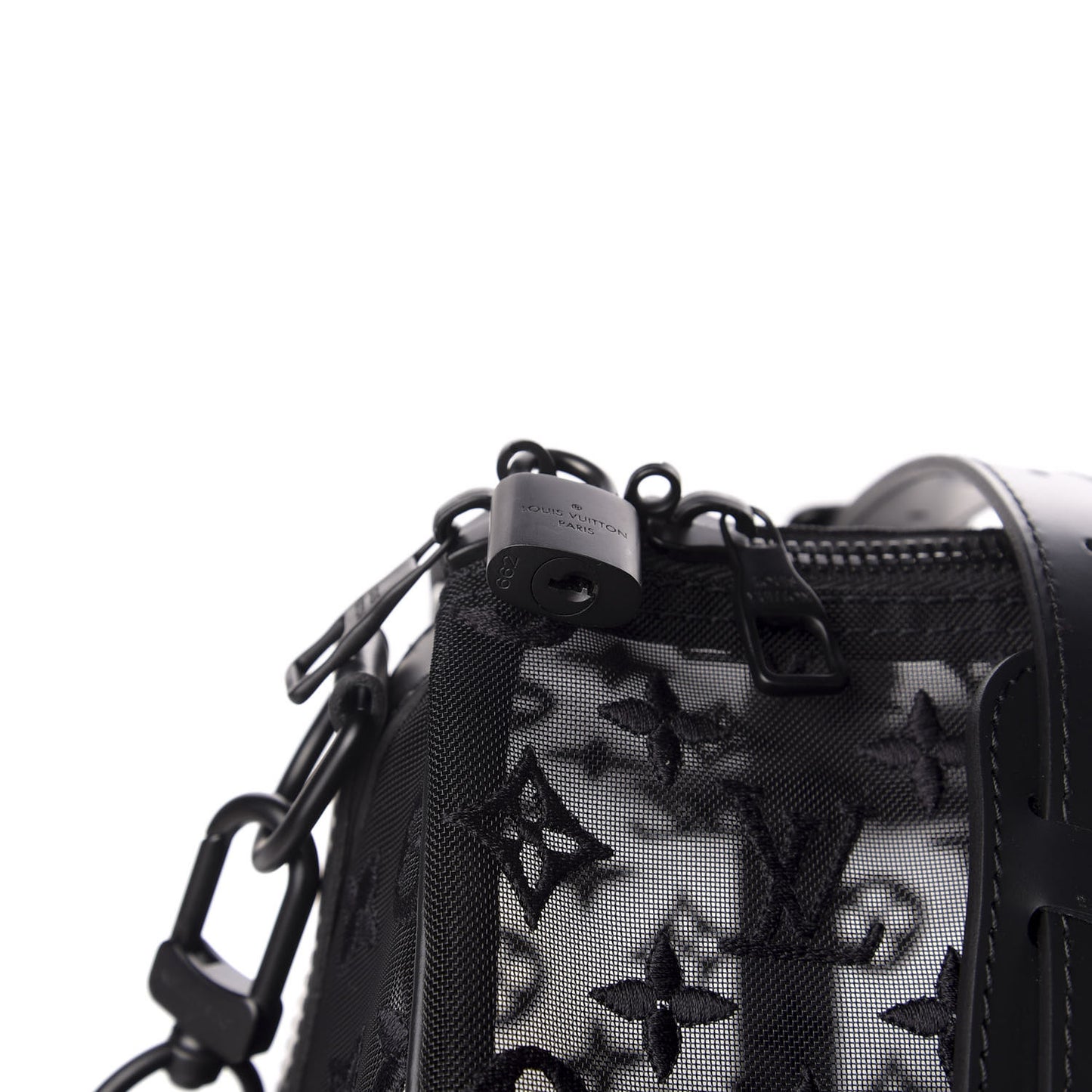 Monogram See Through Keepall Bandouliere 50 Black