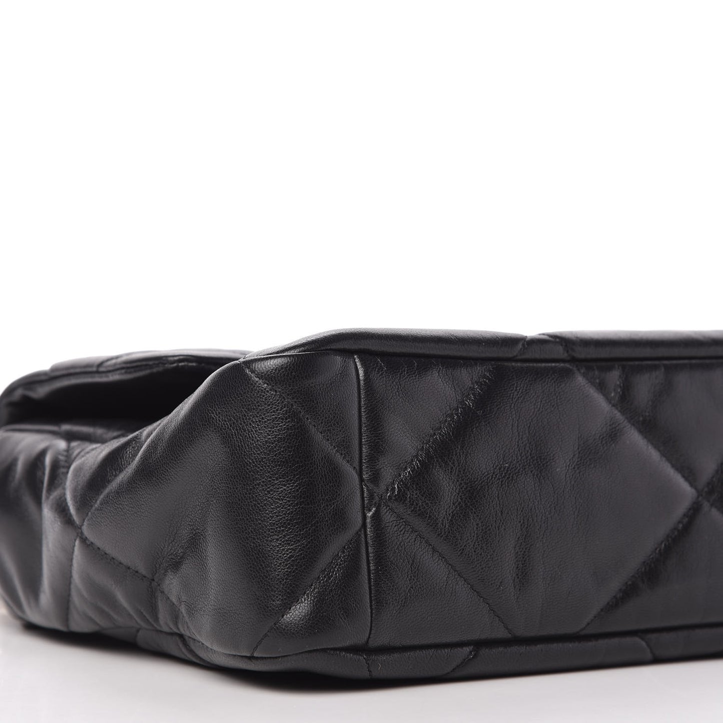 Goatskin Quilted Large Chanel 19 Flap Black