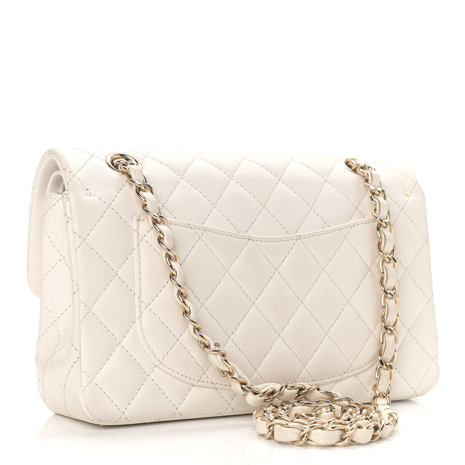 Chanel Caviar Quilted Small Double Flap White 3 of 16