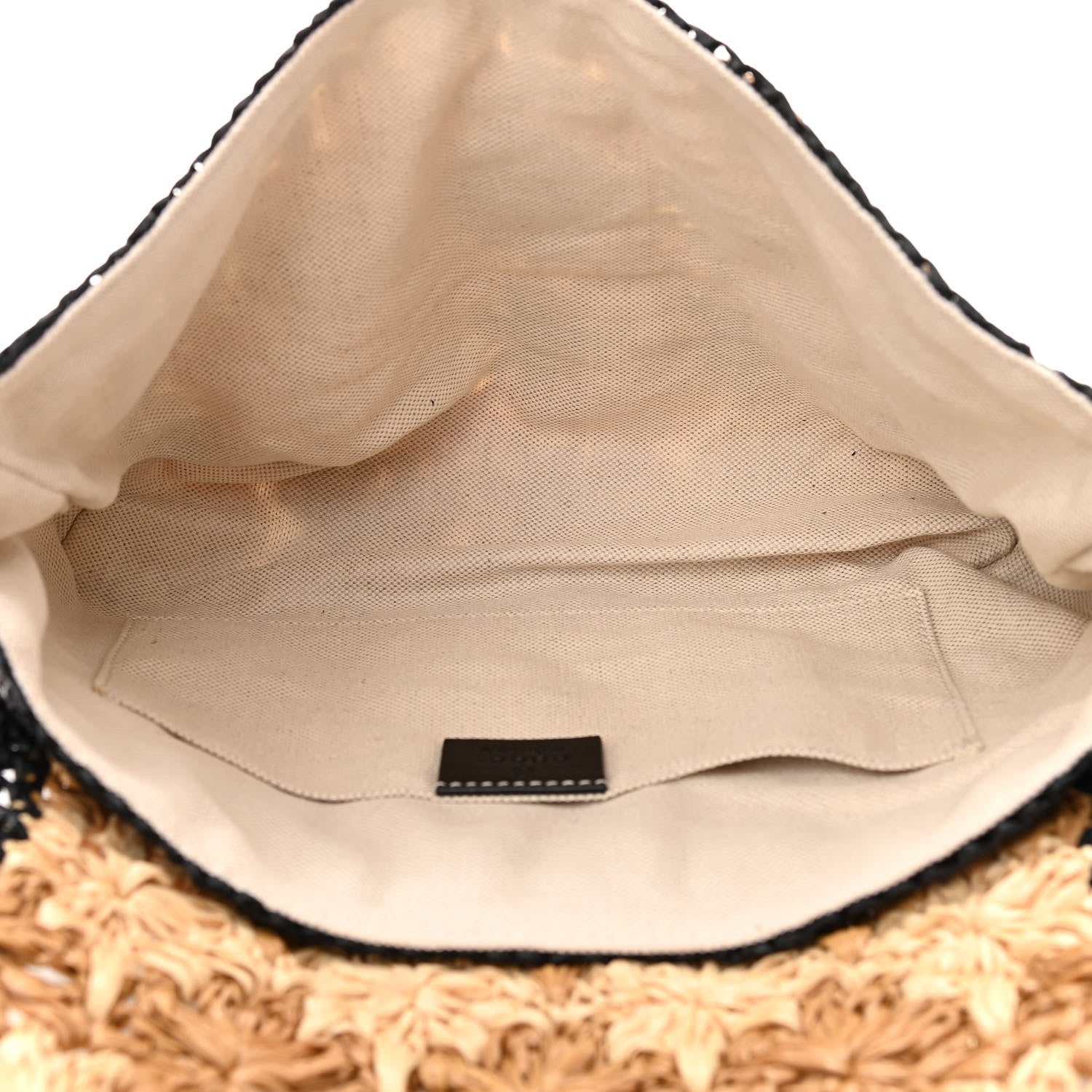 Gucci Raffia Azalea Calfskin Crochet Flower Small GG Marmont Shoulder Bag Natural Ecru Black 5 of 11