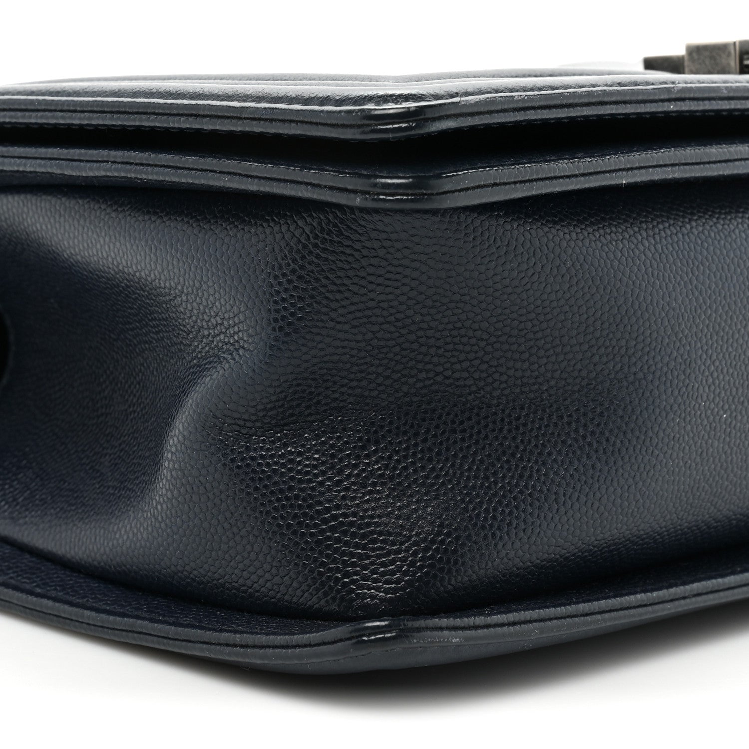 Chanel Caviar Chevron Quilted Medium Boy Flap Navy 8 of 19