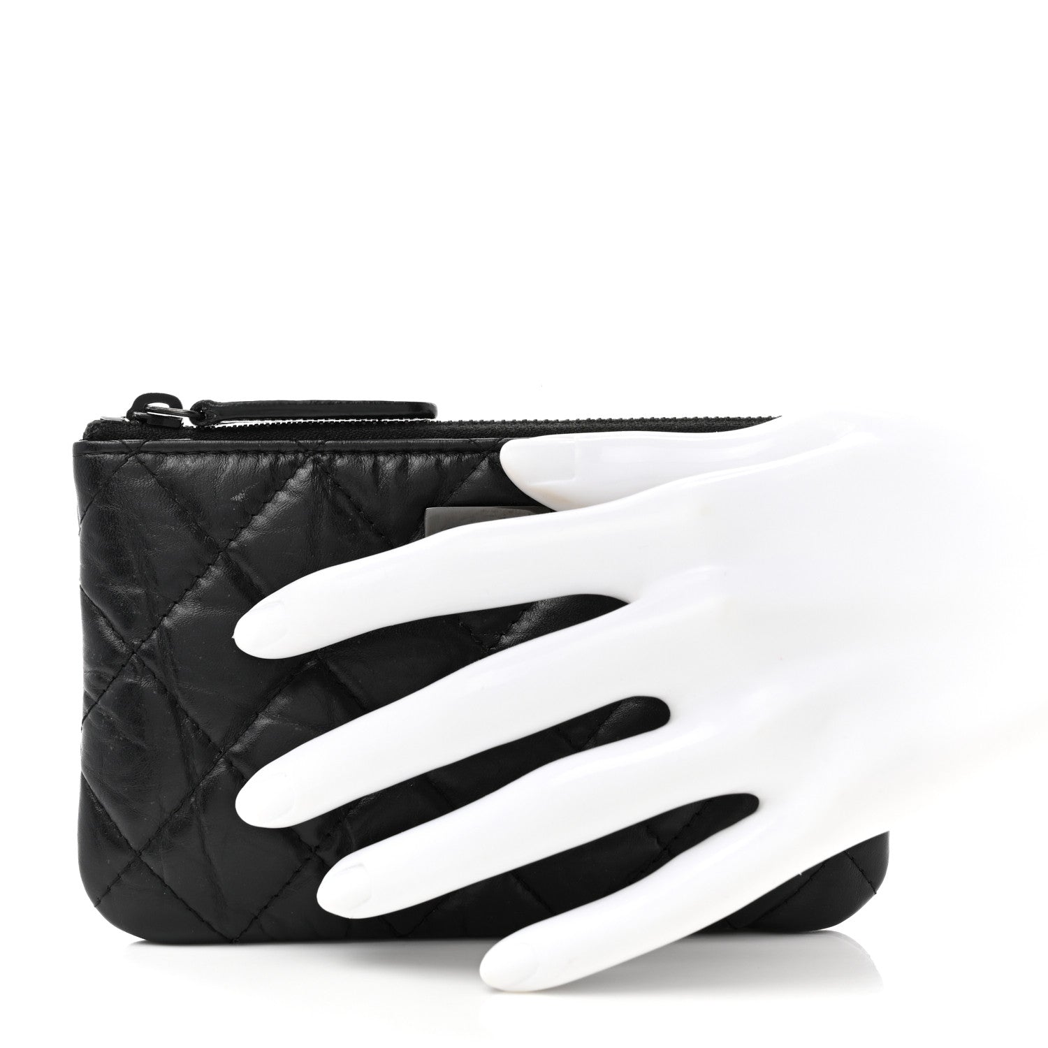 Chanel Aged Calfskin Quilted Small Reissue Cosmetic Case So Black 2 of 8