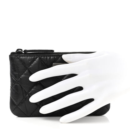 Chanel Aged Calfskin Quilted Small Reissue Cosmetic Case So Black 2 of 8