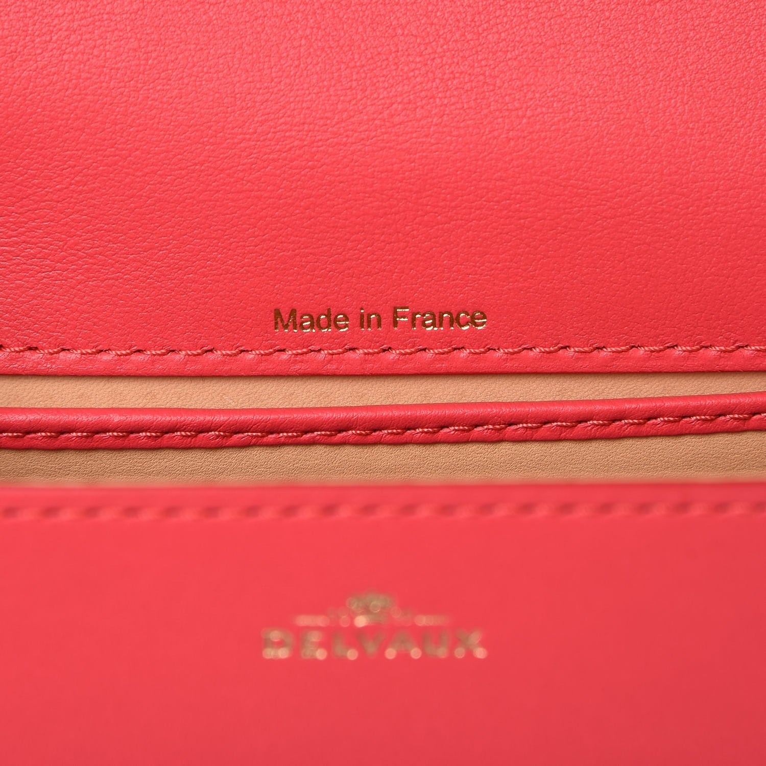 Delvaux Calfskin Mini Madame Crossbody Coral 7 of 7
