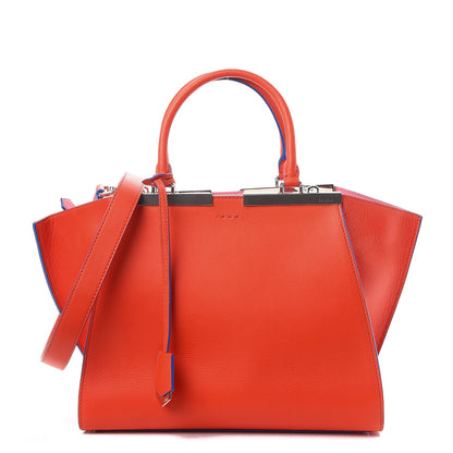 Fendi Vitello Dolce Shiny Nappa Petite 3Jours Tote Papavero 1 of 8