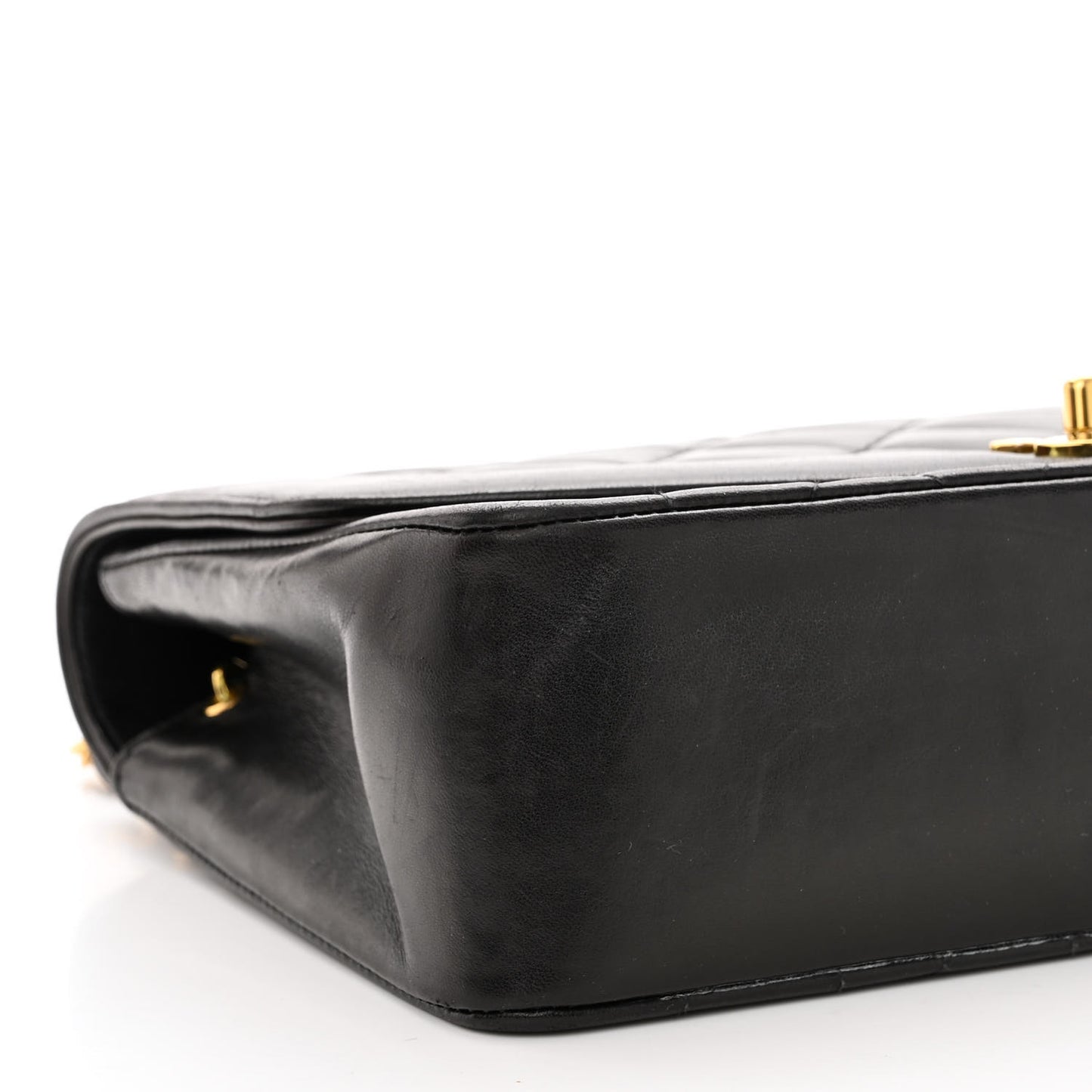 Lambskin Quilted Medium Single Flap Black
