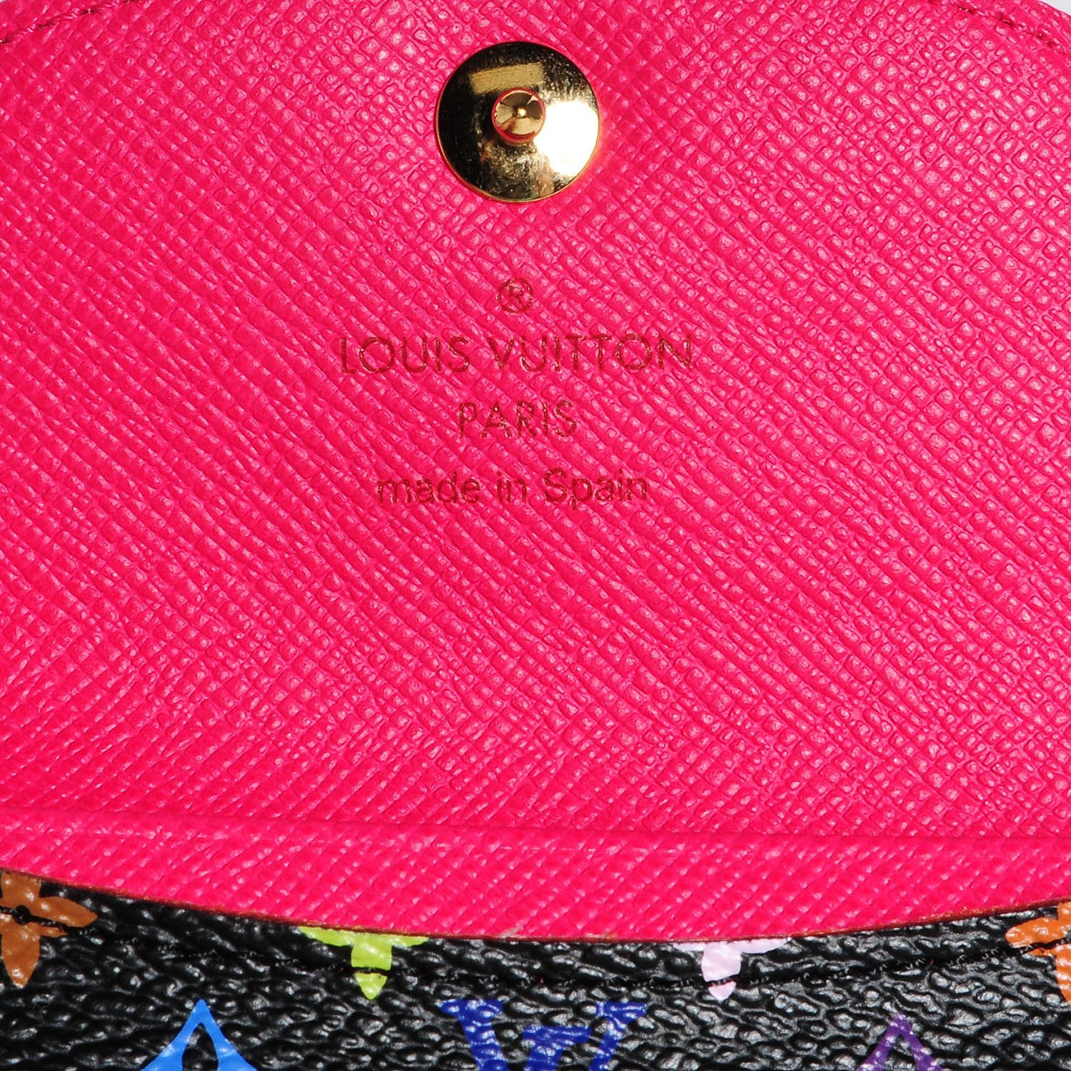 Louis Vuitton Monogram Multicolor Business Card Holder Black Grenade 4 of 6