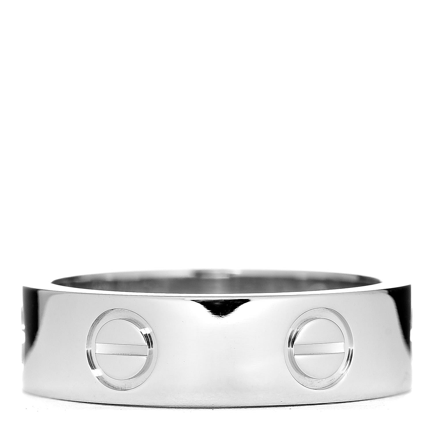 Cartier 18K White Gold 5.5mm LOVE Ring 52 6 3 of 4