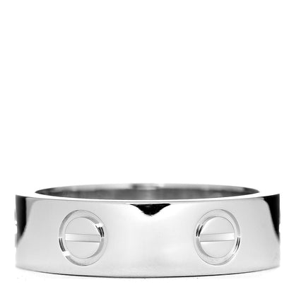 Cartier 18K White Gold 5.5mm LOVE Ring 52 6 3 of 4