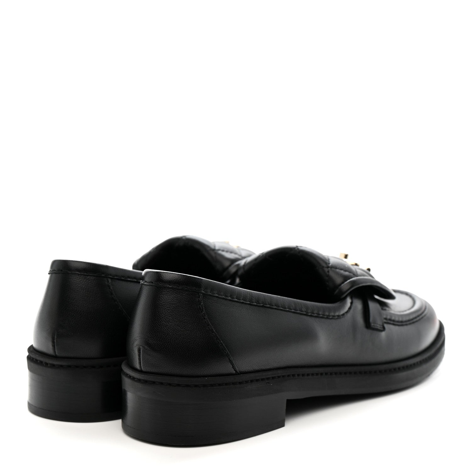 Chanel Lambskin Quilted CC Turnlock Loafers 39.5 Black 5 of 10