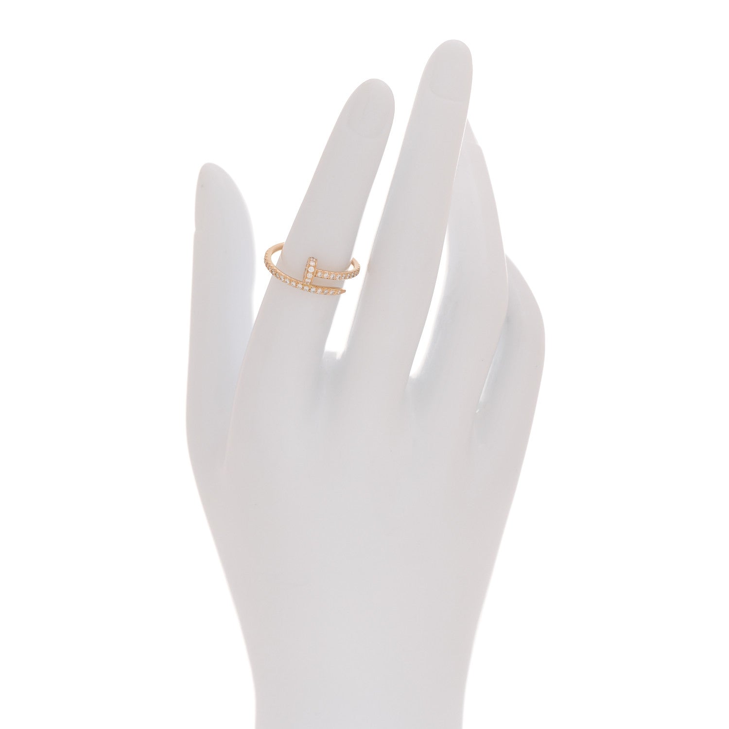 Cartier 18K Pink Gold Diamond Juste Un Clou Paved Ring 52 6 2 of 5