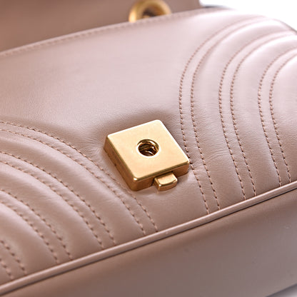 Gucci Calfskin Matelasse Small GG Marmont Shoulder Bag Porcelain Rose 9 of 14