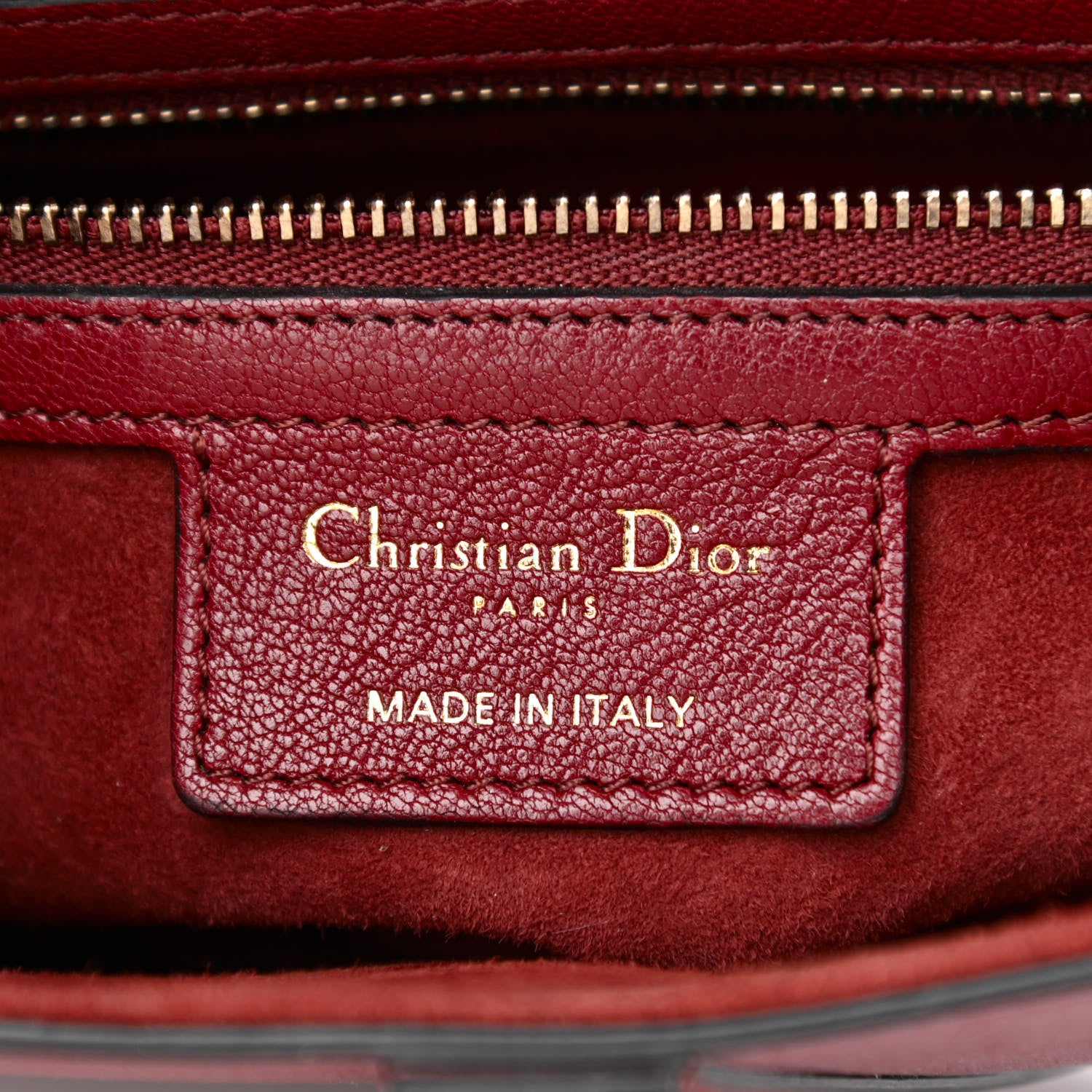 Christian Dior Grained Calfskin Saddle Bag Red 6 of 14