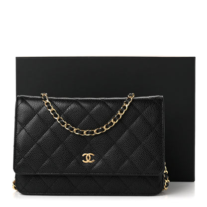 Chanel Caviar Quilted Wallet on Chain WOC Black 12 of 12