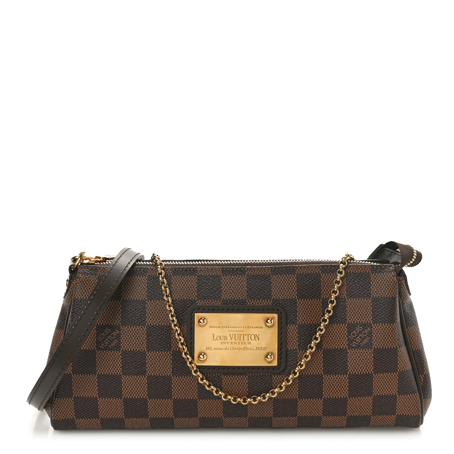 Louis Vuitton Damier Ebene Eva Clutch 1 of 10