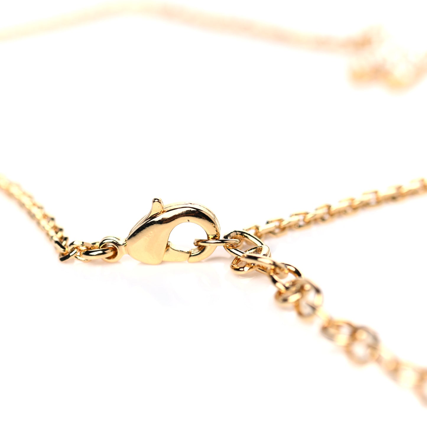 Crystal Diorable Giraffe Logo Necklace Gold