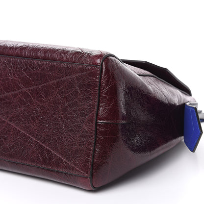 Givenchy Creased Patent Calfskin Medium ID Flap Aubergine 8 of 9