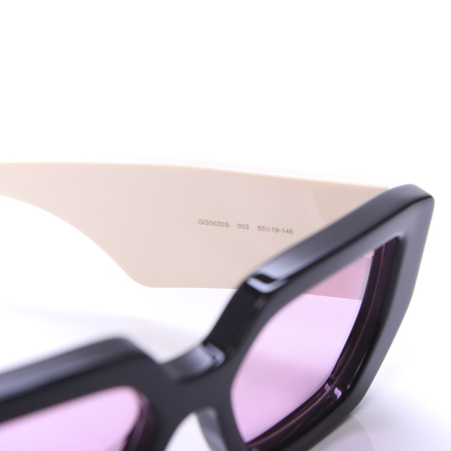 Gucci Square Frame Sunglasses GG0630S Black Ivory 5 of 8