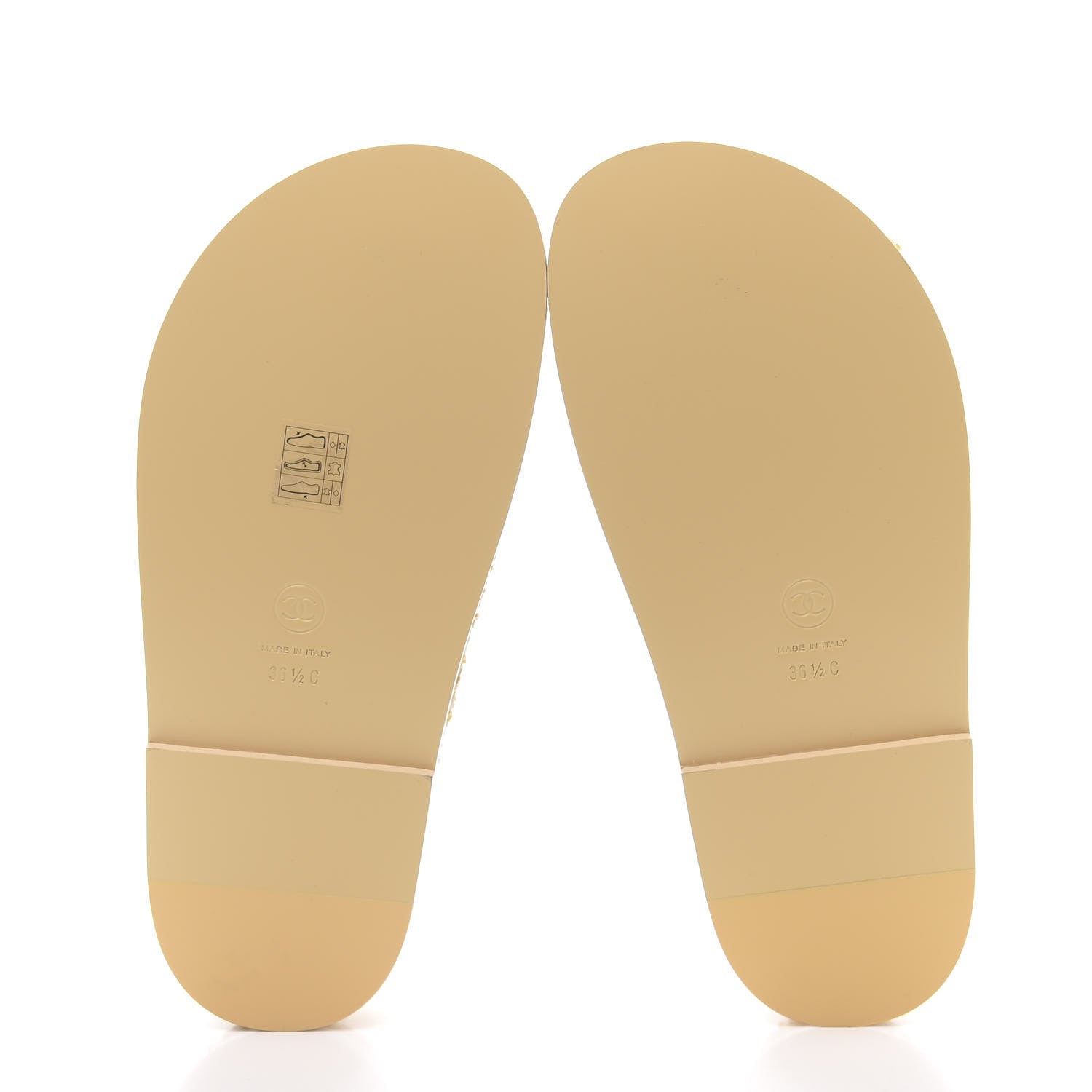 Chanel Braided Fabric Velcro Dad Sandals 36.5 Beige 5 of 10
