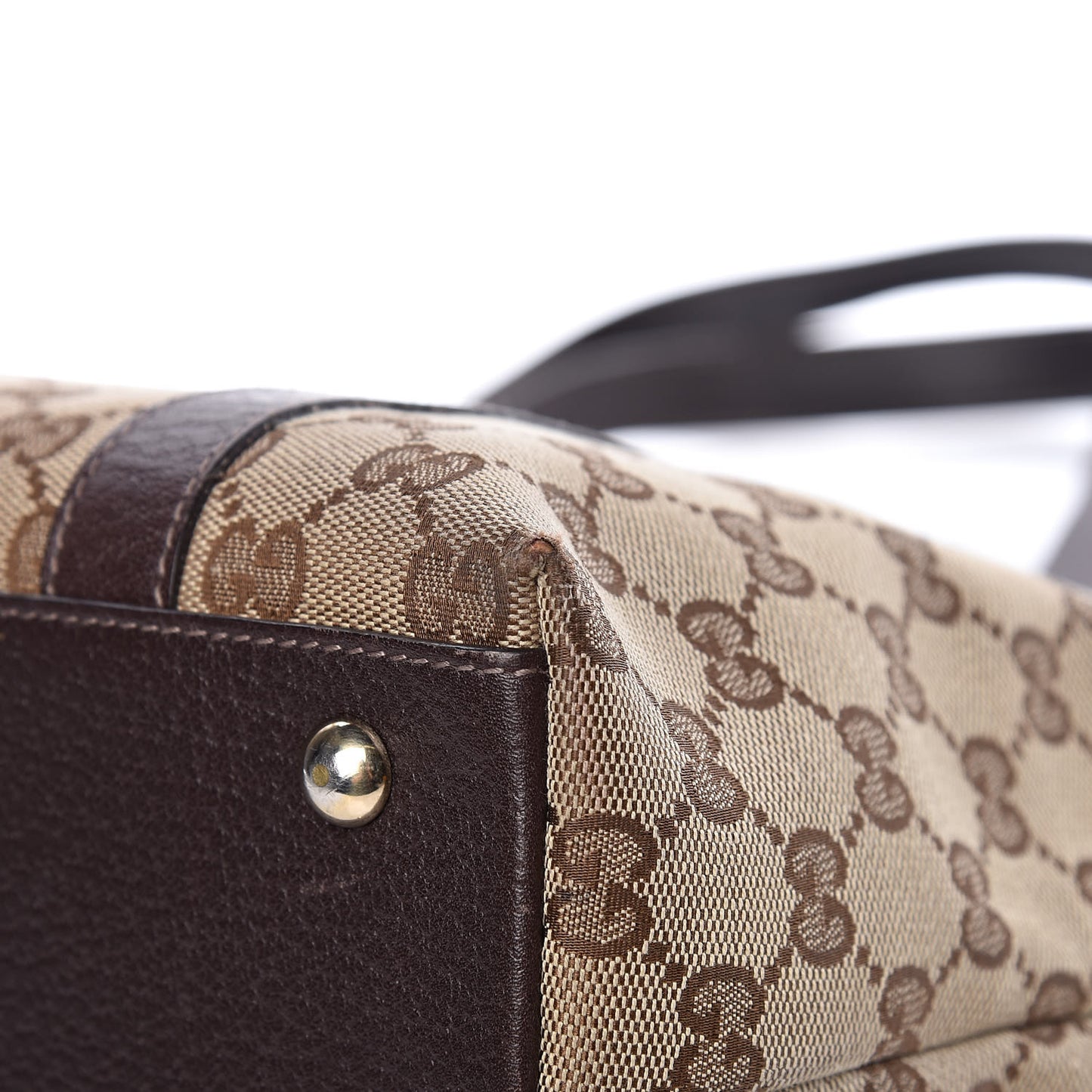 Monogram Medium Abbey Tote Dark Brown