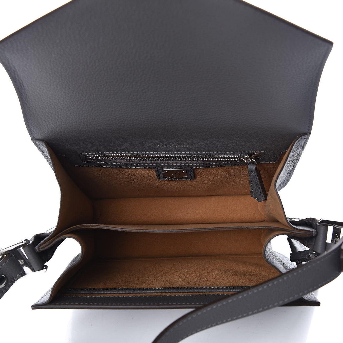 Park Avenue Calfskin Small Patricia Crossbody Bag Charcoal