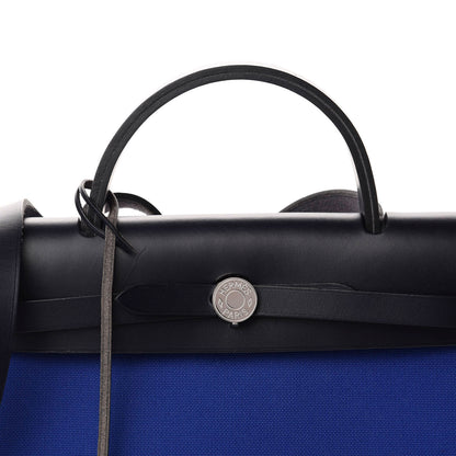 Hermes Toile Vache Hunter Herbag Zip 31 PM Bleu Electrique Bleu Indigo 17 of 18