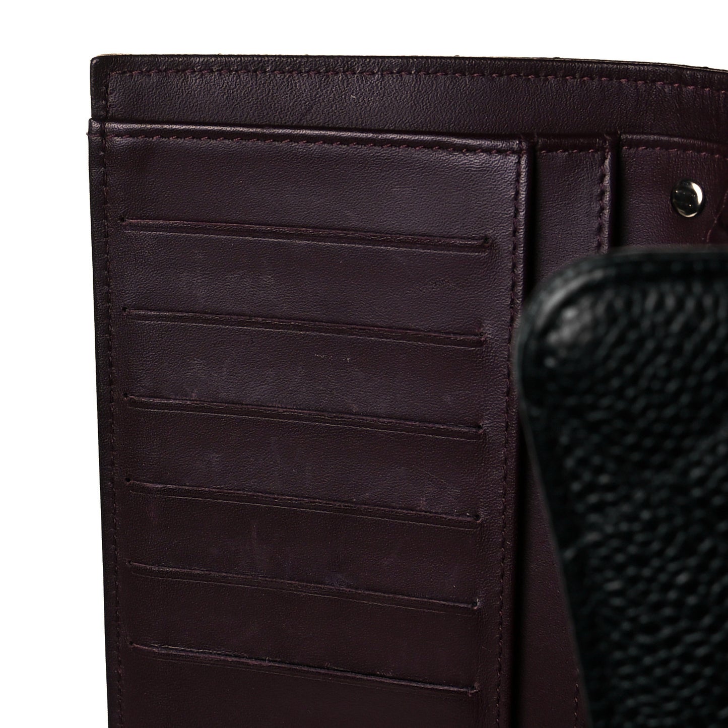 Caviar Quilted Medium Flap Wallet Black