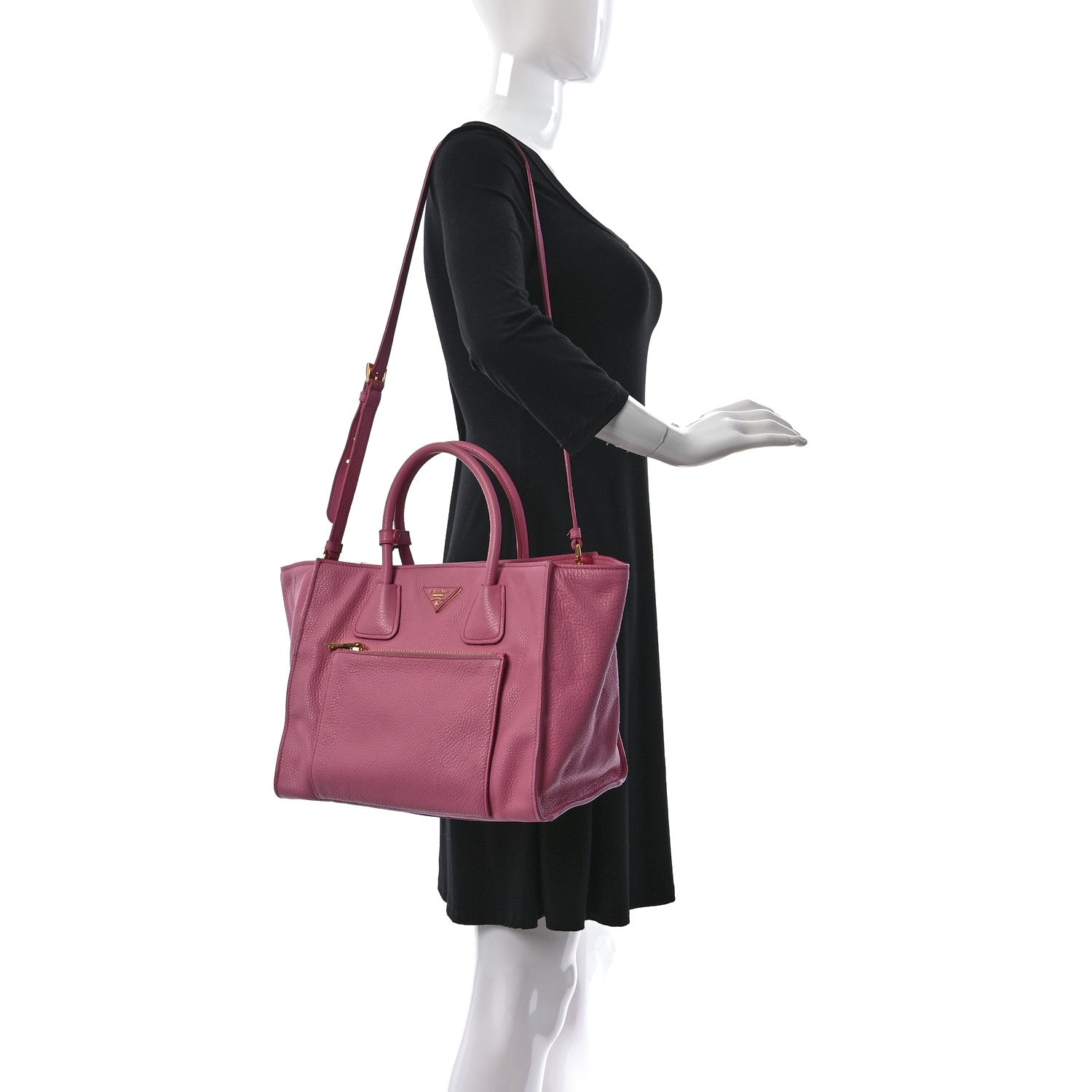 Prada Vitello Phenix Shopping Tote Peonia 2 of 15