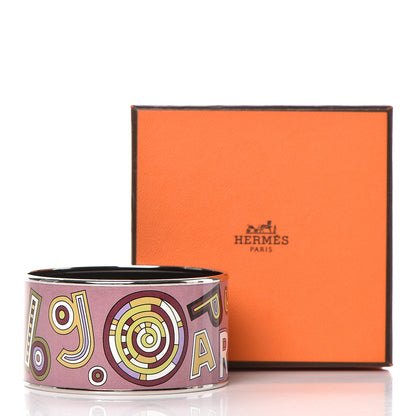 Hermes Enamel Printed Tohu Bohu Extra Wide Bracelet 65 5 of 5