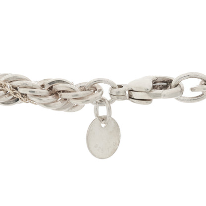 Tiffany Sterling Silver 18K Yellow Gold Rope Chain Necklace 22" 5 of 6