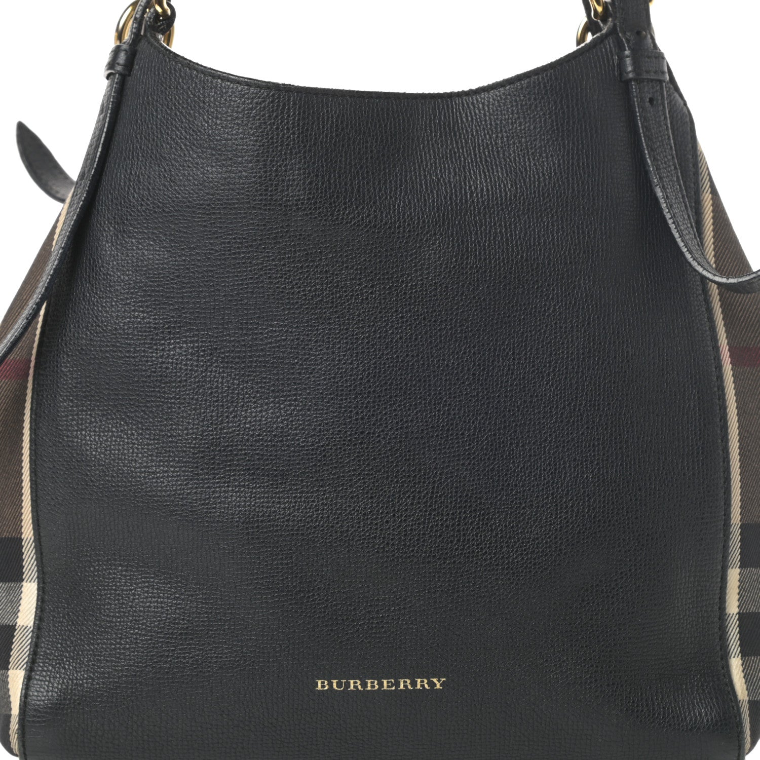 Burberry Grainy Calfskin House Check Small Canterbury Black 8 of 18