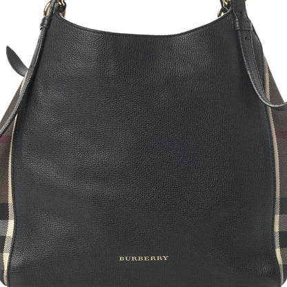 Burberry Grainy Calfskin House Check Small Canterbury Black 8 of 18