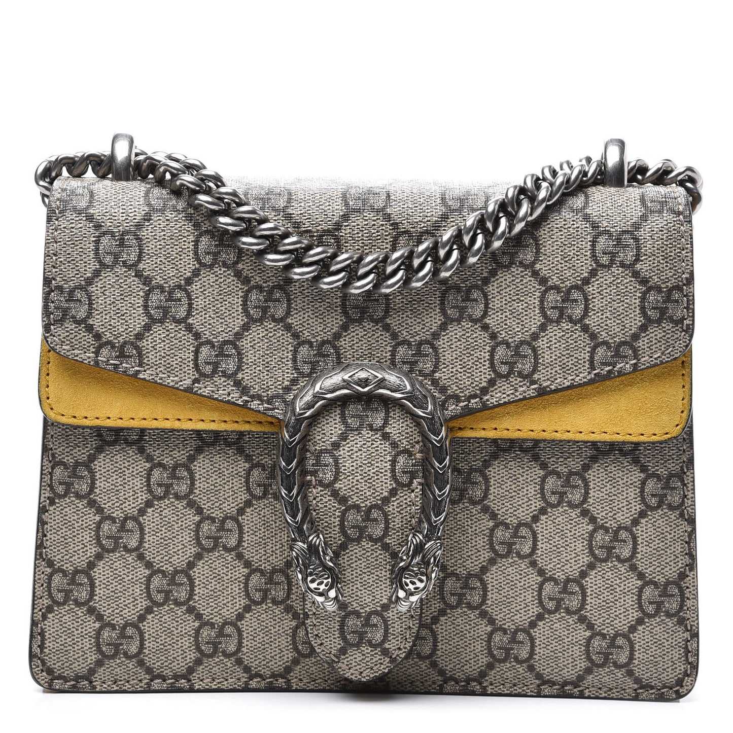 GG Supreme Monogram Mini Dionysus Shoulder Bag Yellow