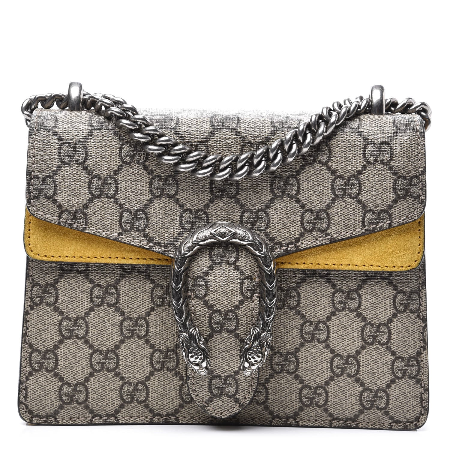 Gucci GG Supreme Monogram Mini Dionysus Shoulder Bag Yellow 1 of 11