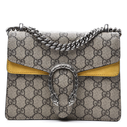 Gucci GG Supreme Monogram Mini Dionysus Shoulder Bag Yellow 1 of 11