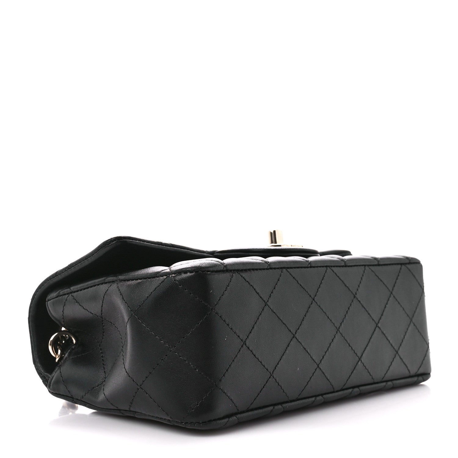 Chanel Lambskin Quilted Mini Rectangular Flap Black 4 of 11