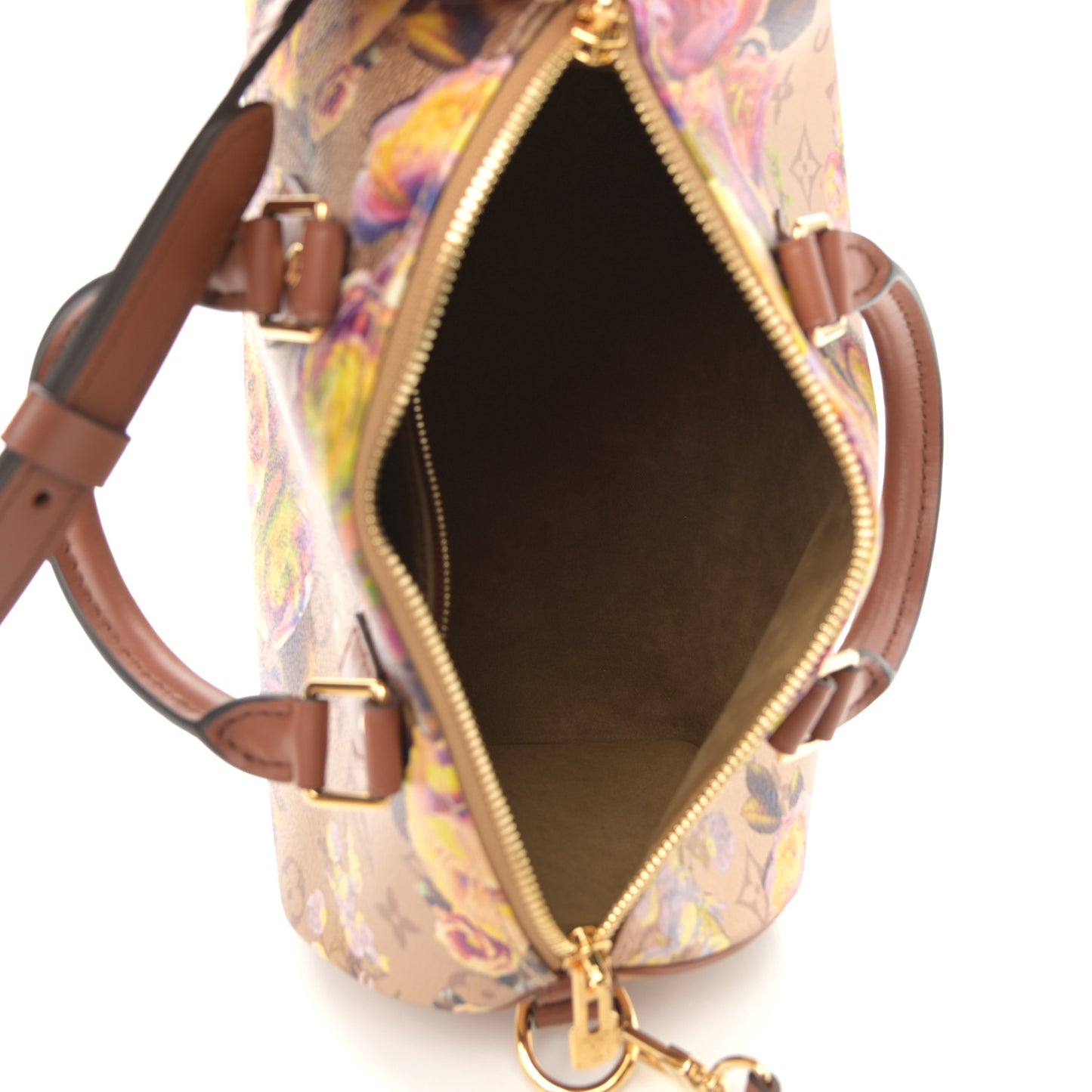 Metallic Monogram LV Garden Speedy Bandouliere 25 Gold