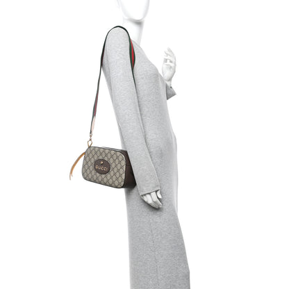 Gucci GG Supreme Monogram Web Neo Vintage Shoulder Bag Beige New Acero Crop 2 of 11
