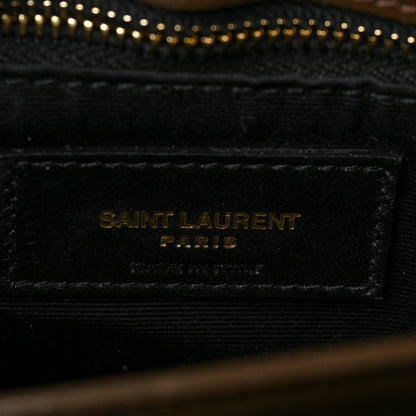 Saint Laurent Calfskin Y Quilted Monogram Toy Loulou Crossbody Bag Soil Brown 6 of 9