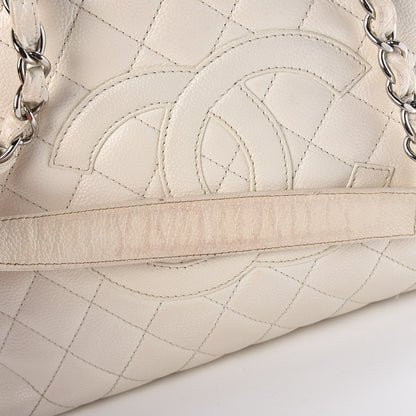 Chanel Caviar Quilted Grand Shopping Tote GST White 15 of 20