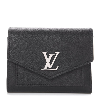 Louis Vuitton Soft Calfskin My Lockme Compact Wallet Black 1 of 5
