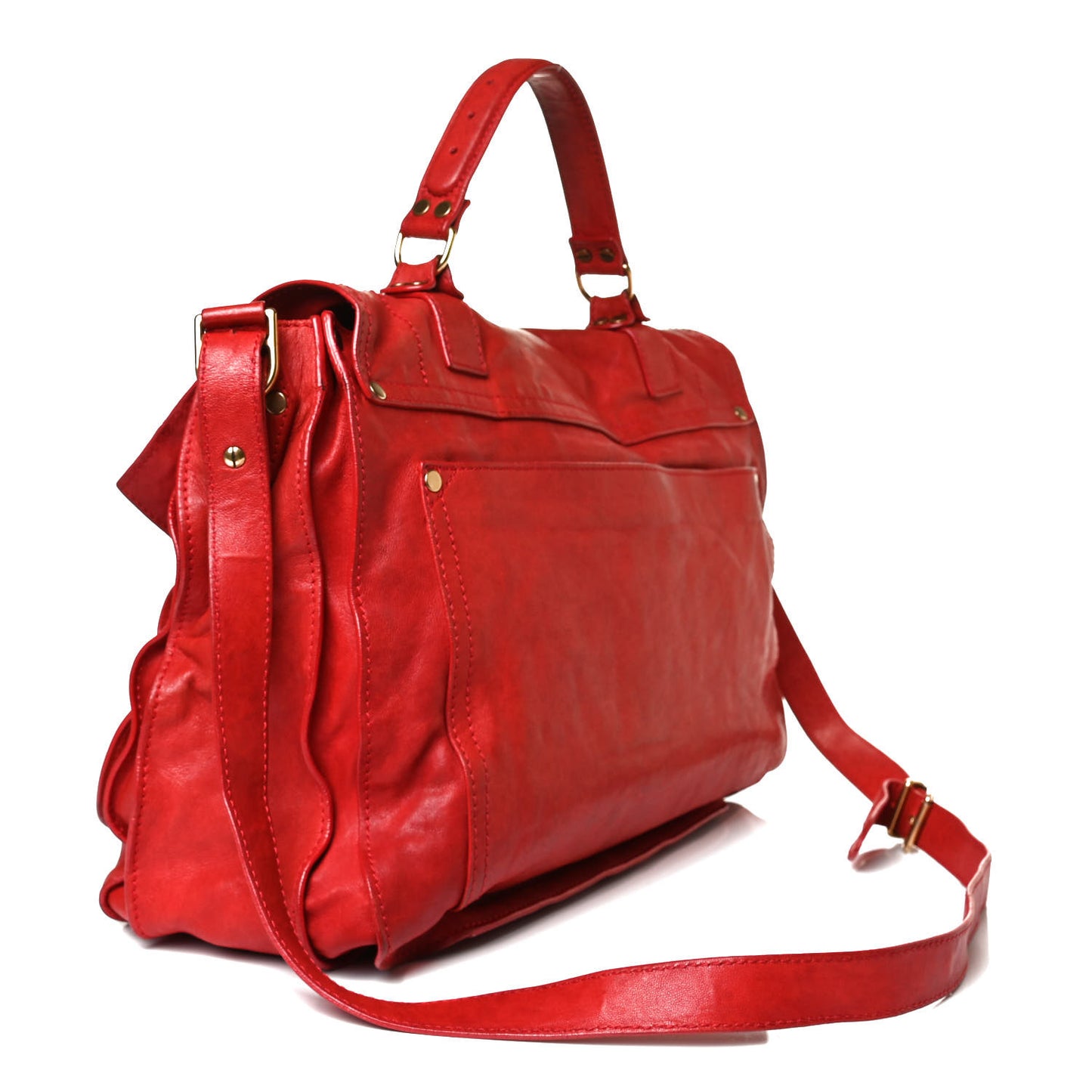 Lambskin PS1 Extra Large Satchel Lipstick Red